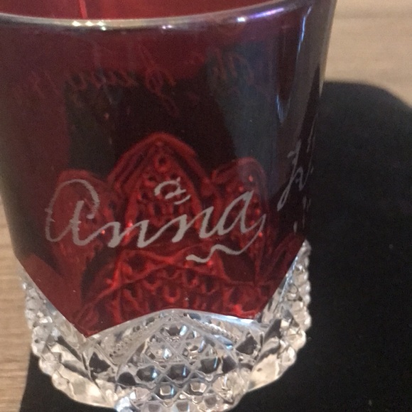 Antique ruby red flash glass fair souvenir one 1902 one cute Baby Tippett - Picture 2 of 16